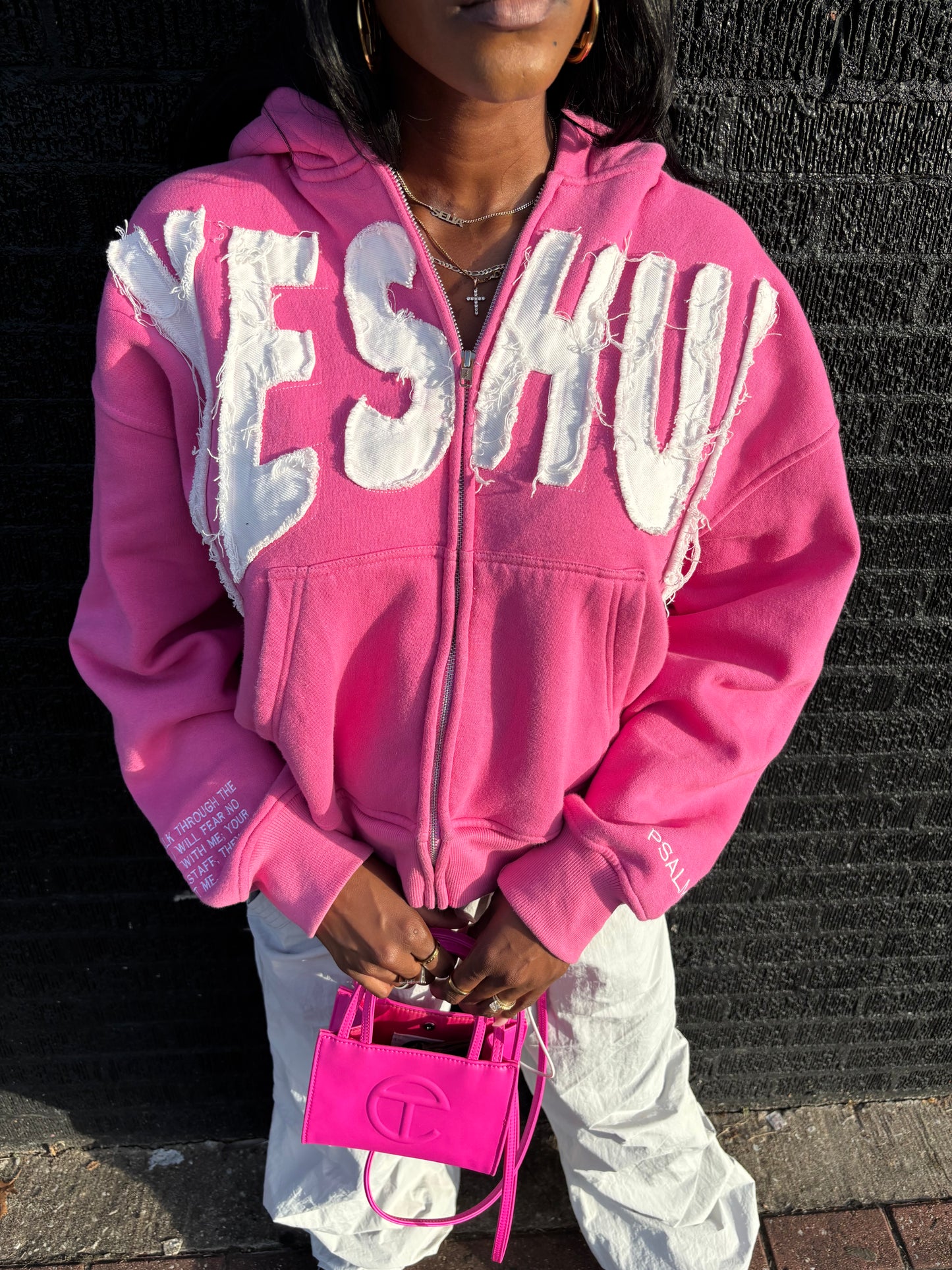 “YESHUA ZIP-UP PINK”